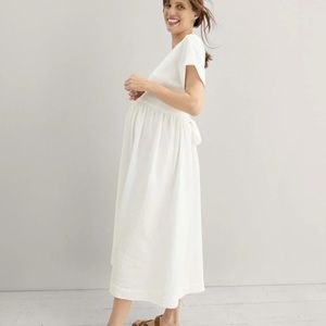 Hatch Maternity Carolina Dress in White